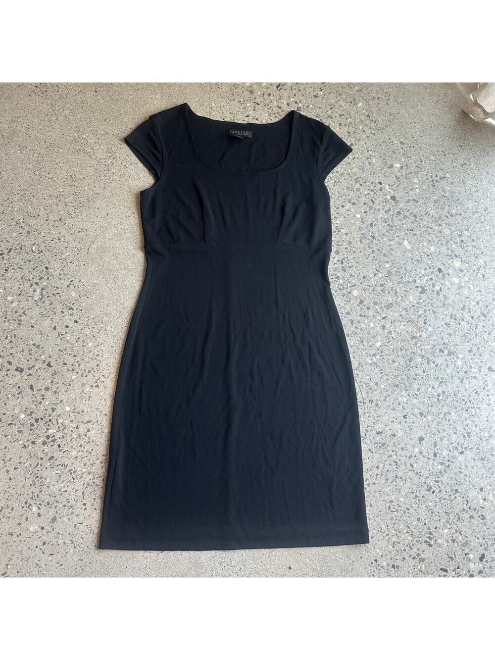 Express Women’s Size 7/8 Black Sheath Dress Vintage Y2K